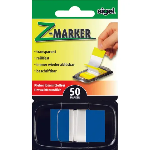 Z-marker Sigel gekleurd einde in dispenser blauw – afbeelding 1