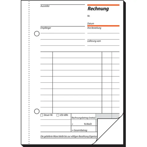 sigel Formularbuch , Rechnung, , A5, 2 x 40 Blatt, SD – Bild 1