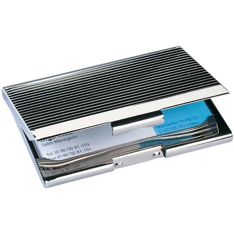 sigel Visitenkarten-Etui Chrom, silber glänzend – Bild 1