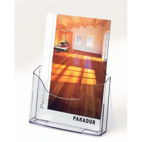 Sigel folderhouder A4 tafelmodel transparant acryl – afbeelding 1