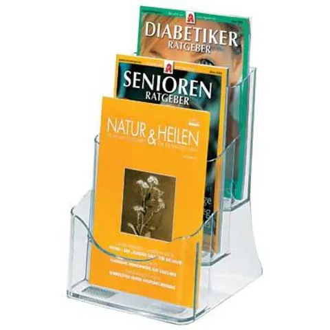 Sigel folderhouder 3xA5 tafelmodel transparant acryl – afbeelding 1