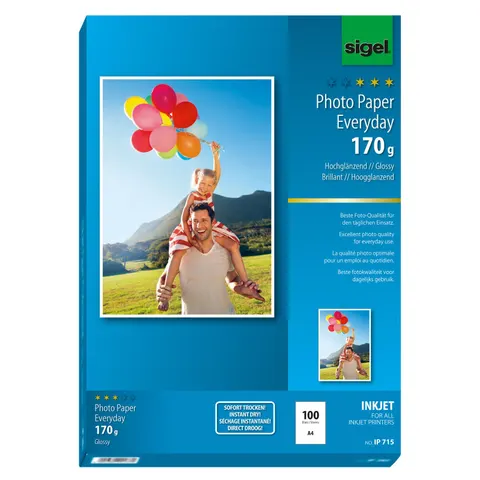 Inkjetfotopapier Sigel A4 - Everyday+ 170grs wit 100 vel – afbeelding 1