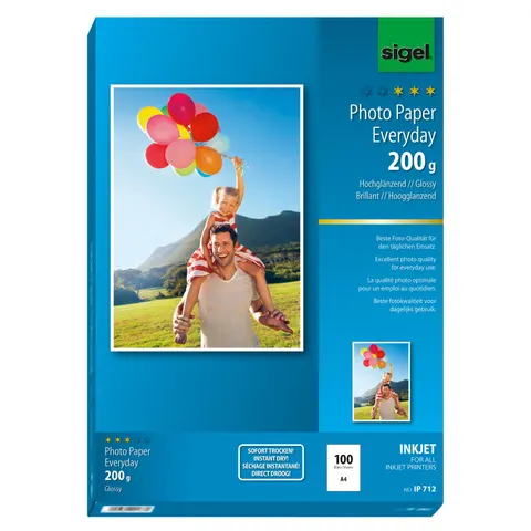 Inkjetfotopapier Sigel A4 - Everyday+ 200grs wit 100 vel – afbeelding 1