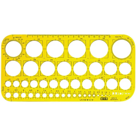 M + R Zeichenschablone gelb – Bild 1