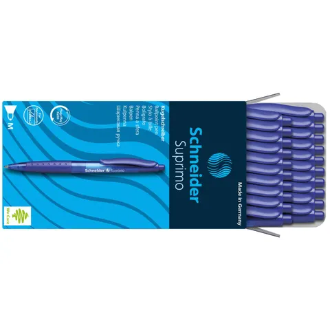 Balpen Schneider Suprimo medium blauw – afbeelding 1