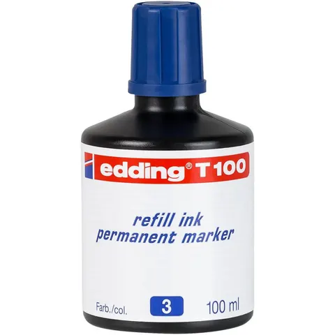 EDDING T100003 - Refill ink, permanent marker, T 100, blue – image 1