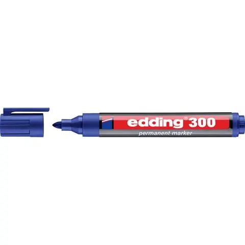 edding 300 Permanentmarker blau – Bild 1