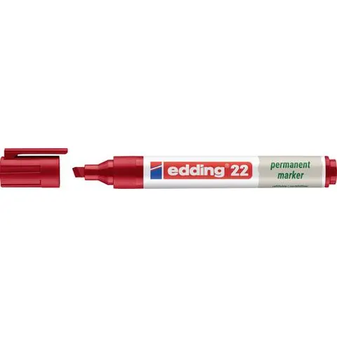 EDDING 22RT - Permanent marker, refillable, red – image 1