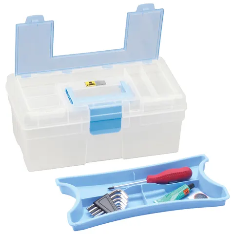 allit opbergkoffer McPlus Clear 12.5, PP, blauw – afbeelding 1