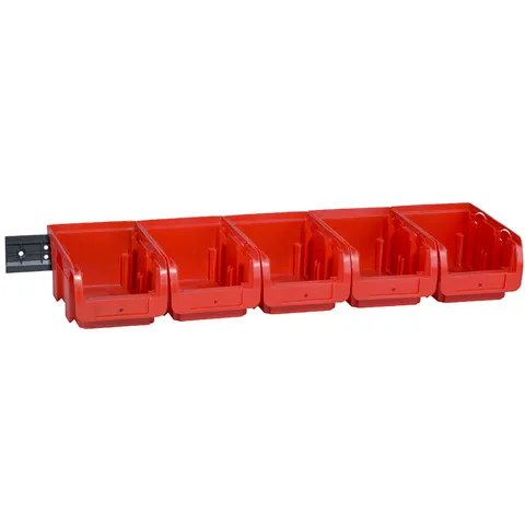 Allit stapelbare voorraadboxen set ProfiPlus C 2/6, rood – afbeelding 1