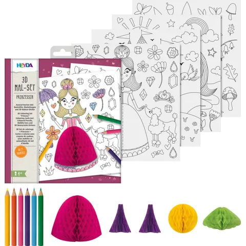 HEYDA 3D Prinzessin Malset – Bild 1