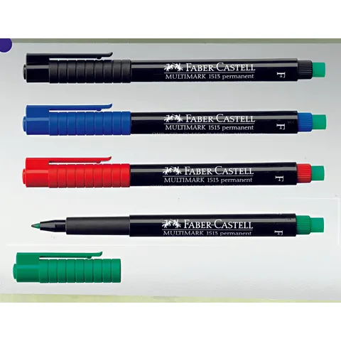 FABER-CASTELL Permanent-Marker MULTIMARK F, 4er Etui – Bild 1