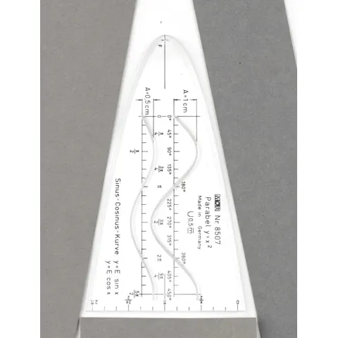 M + R Parabelschablone transparent – Bild 1