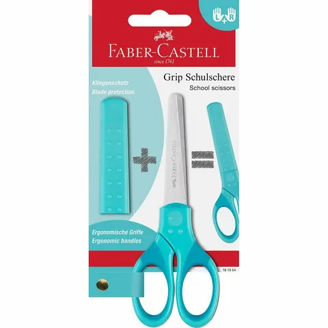 FABER-CASTELL Schulschere Grip türkis – Bild 1