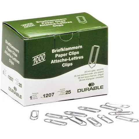 DURABLE Büroklammern Metall silber – Bild 1