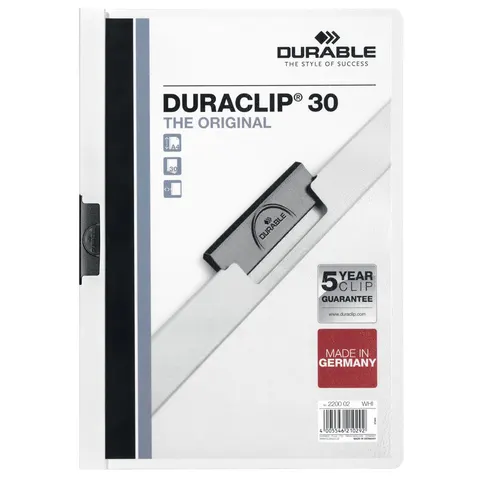 DURABLE 220002 - Clip folder, white – image 1