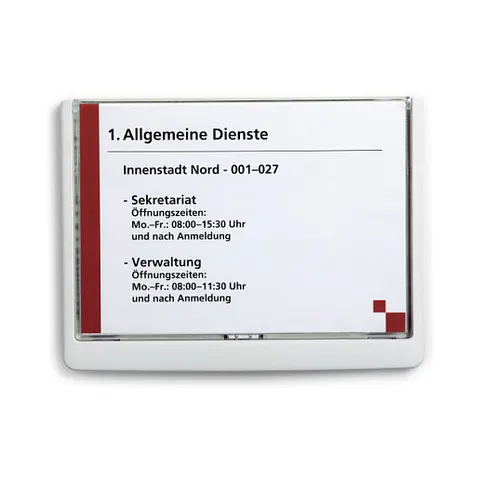 Deurbordje Durable Click sign A5 liggend wit – afbeelding 1