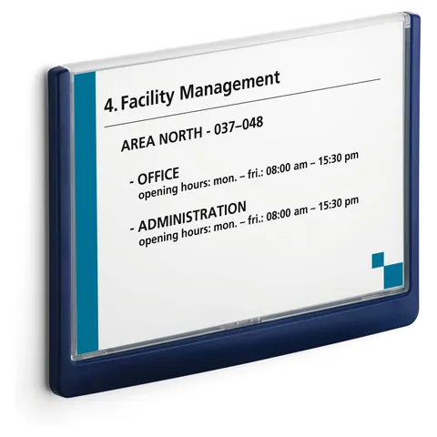 DURABLE Türschild CLICK SIGN, DIN A5, dunkelblau – Bild 1