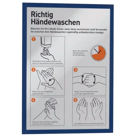 Duraframe Durable 486807 magnetisch A3 blauw 5 stuks – afbeelding 1