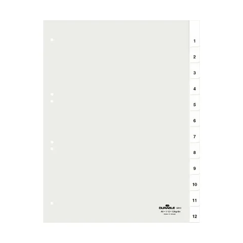 DURABLE Ordnerregister Vollformat 1-12/Jan.-Dez. DIN A4 – Bild 1