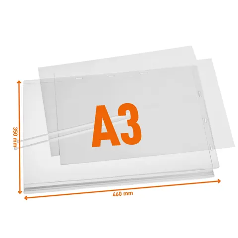 Infohoes durable waterbest. a3 met kabelbinders – afbeelding 1