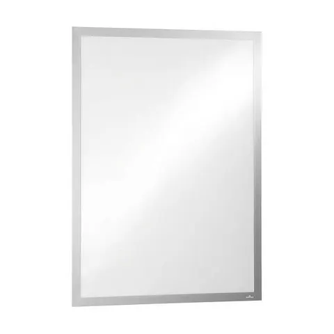 DURABLE 505523 - Signage frame, A1, self-adhesive, hinged, silver – image 1