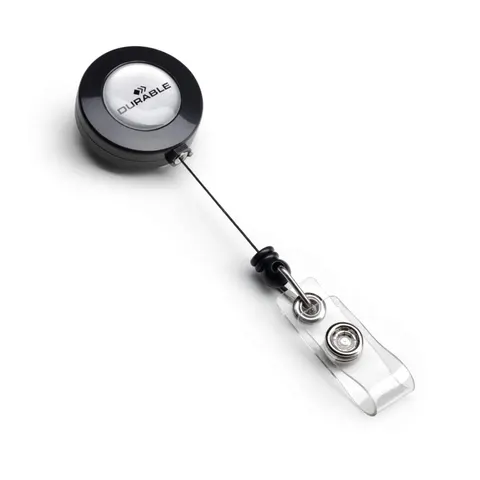 DURABLE Ausweishalter mit Druckknopf, anthrazit – Bild 1