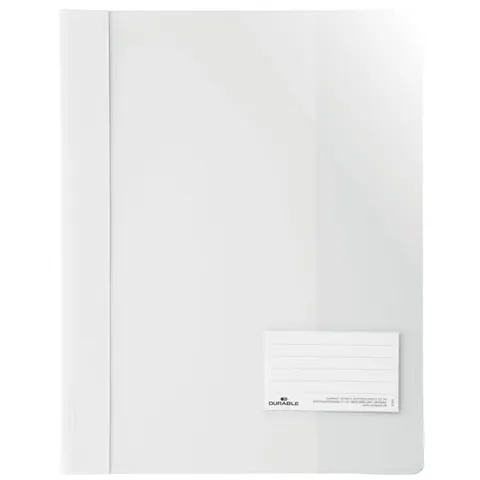 DURABLE 269002 - Loose-leaf binder, A4, labelling window, 90x57 mm, white – image 1