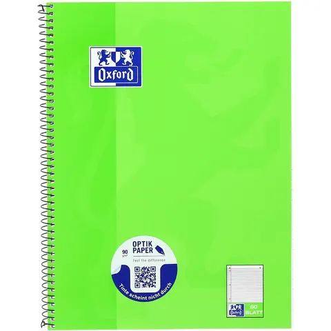 OXFORD 100050357 - A4+ lined notepad with left-hand border, with holes – image 1