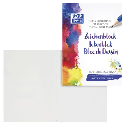 OXFORD Zeichenblock DIN A4 20 Blatt – Bild 1
