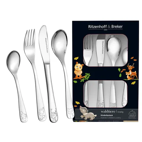 Ritzenhoff & Breker Kinderbesteck WALDTIERE, 4-teilig – Bild 1