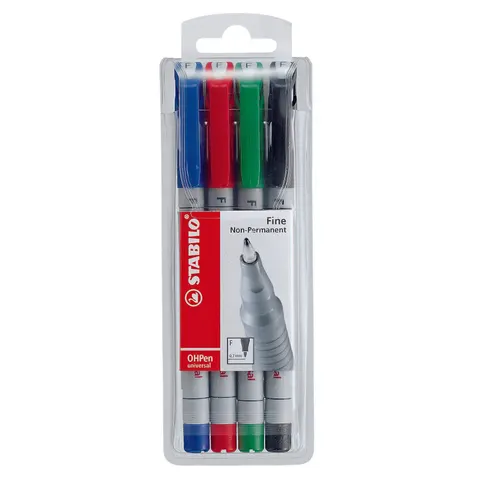 STABILO Nonpermanent-Marker OHPen universal, 4er Etui – 8524 – Bild 1
