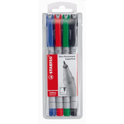 STABILO Nonpermanent-Marker OHPen universal, 4er Etui – 8514 – Bild 1