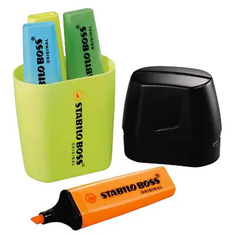 STABILO Textmarker BOSS ORIGINAL, 4er BIG BOSS Box – Bild 1