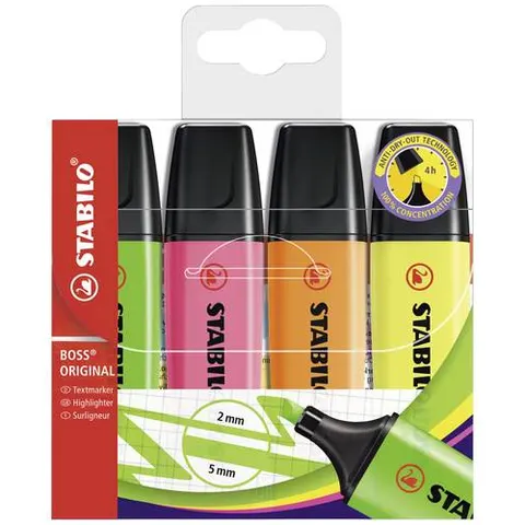 STABILO BOSS ORIGINAL Textmarker - 4er Pack – Bild 1