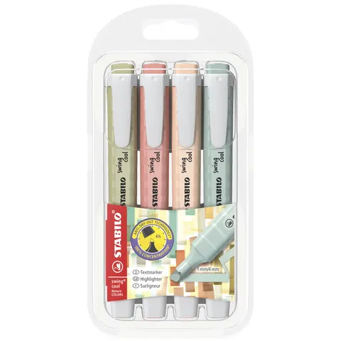 STABILO Textmarker swing cool NatureCOLORS, 4er Etui – Bild 1