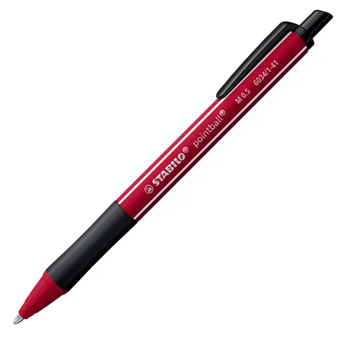 Balpen STABILO pointball Wildflower medium bordeaux – afbeelding 1