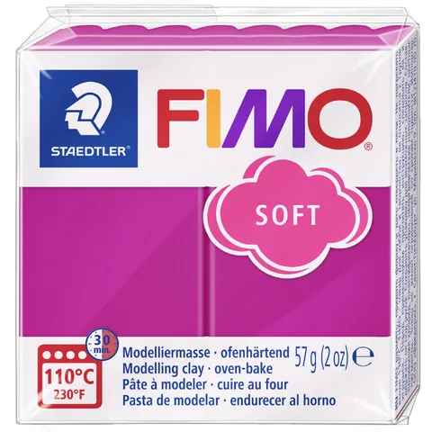 FIMO soft boetseerklei 57 g framboos – afbeelding 1