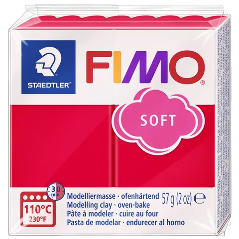 FIMO soft boetseerklei 57 g indisch rood – afbeelding 1