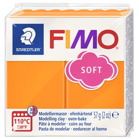 FIMO soft boetseerklei 57 g mandarijn – afbeelding 1
