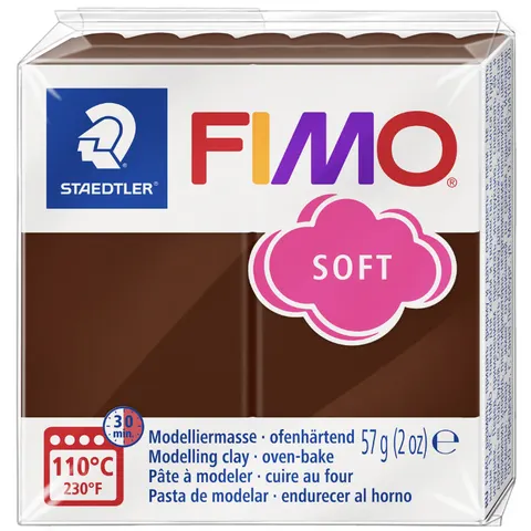 Boetseerklei Fimo soft 57 gram choco – afbeelding 1