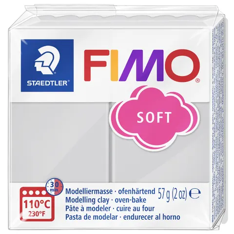 FIMO soft boetseerklei 57 g dolfijngrijs – afbeelding 1