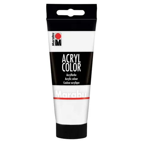 Marabu Acrylfarbe, weiß, 100,0 ml – Bild 1