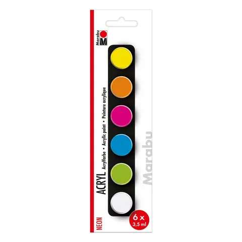 Marabu Acrylfarben-Set Neon, farbsortiert – Bild 1