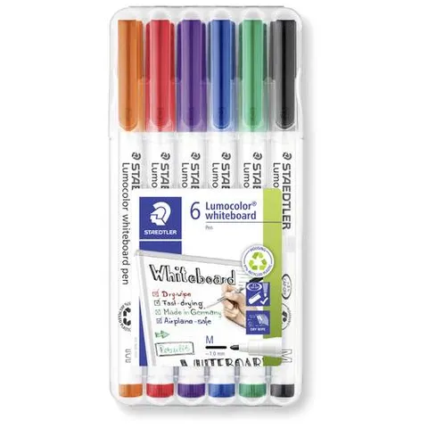 STAEDTLER Marker Lumocolor whiteb pen 6St Box – Bild 1