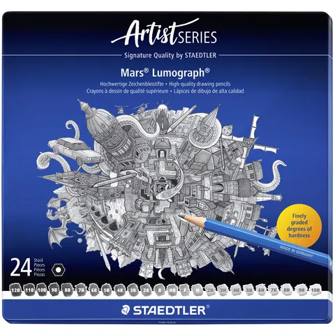 STAEDTLER 100G24 - Pencils, assorted hardnesses, 24 pencils – image 1