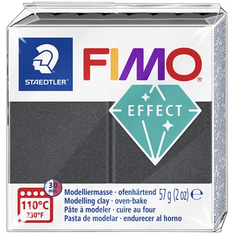 FIMO EFFECT Modelliermasse, grau-metallic, 57 g – Bild 1
