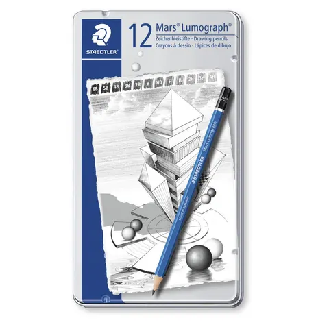 STAEDTLER 100G12 - Pencils, assorted hardnesses, 12 pencils – image 1