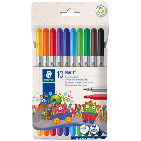 STAEDTLER Doppelfasermaler Noris, 10er Kartonetui – Bild 1