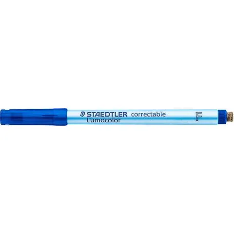 STAEDTLER Lumocolor correctable blauw F punt – afbeelding 1
